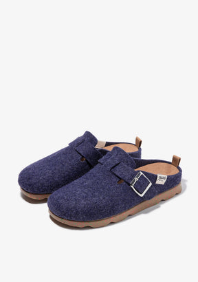 Mercredy Slipper Buckle Navy / Brown