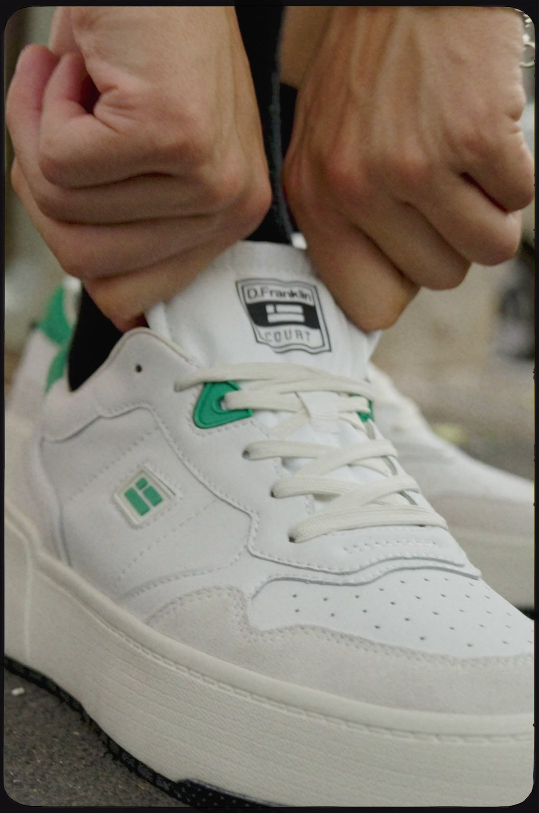 Load video: Court Tennis Basic White / Green