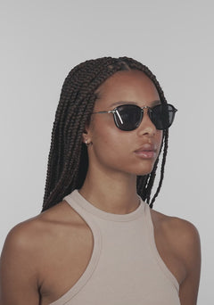 Round Sunglasses Metallic Silhouette Roller SQ | D.Franklin®