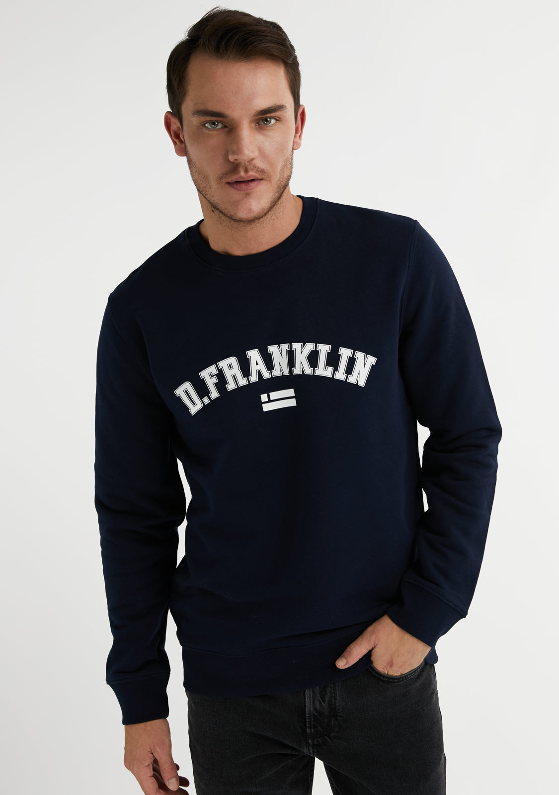 Varsity Sweatshirt Navy / White