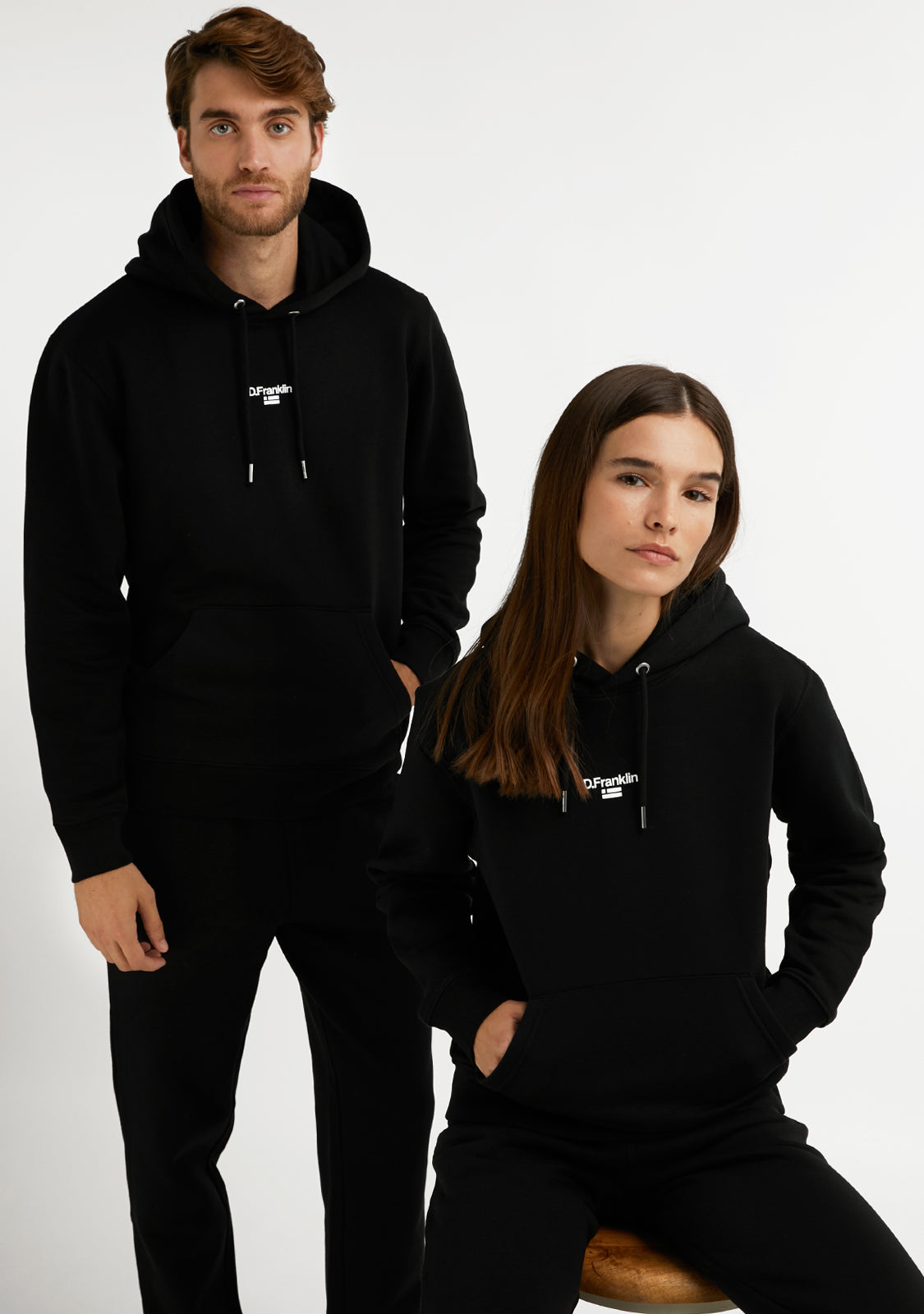 Mid Logo Hoodie Black / White