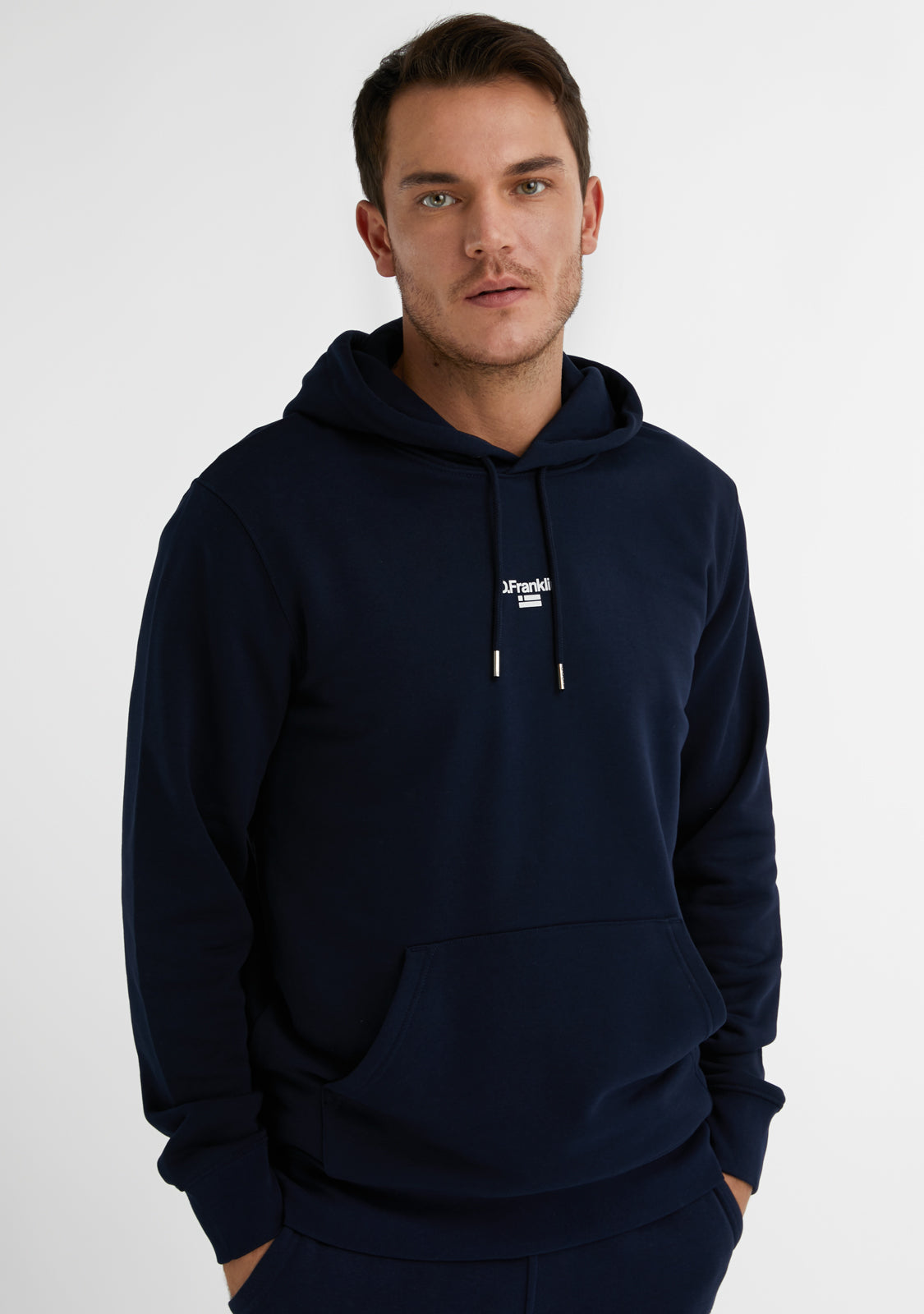 Mid Logo Hoodie Navy / White