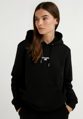 Mid Logo Hoodie Black / White