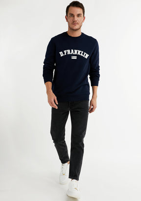 Varsity Sweatshirt Navy / White