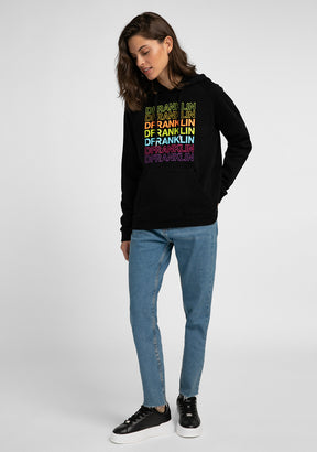 Hoodie Rainbow Female Black