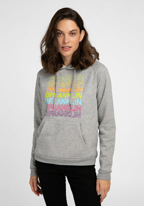 Hoodie Rainbow Female Grey