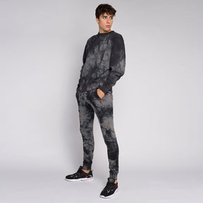 Tie dye joggers black deals