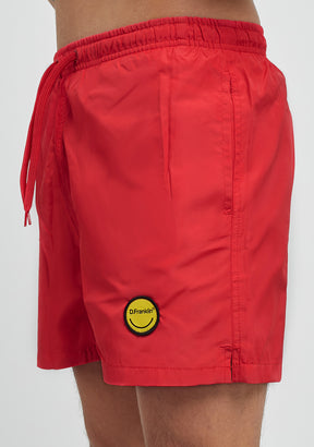 Red Swim Short Smiley