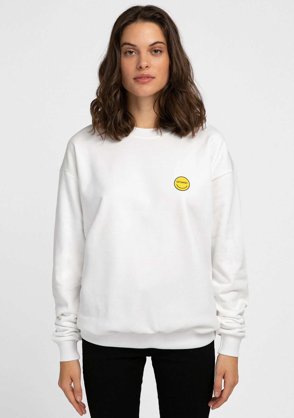 Sweatshirt Smiley Female White