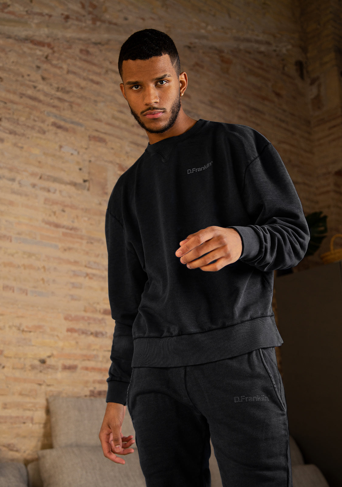 Sweatshirt Oversized D.Franklin Basic Black