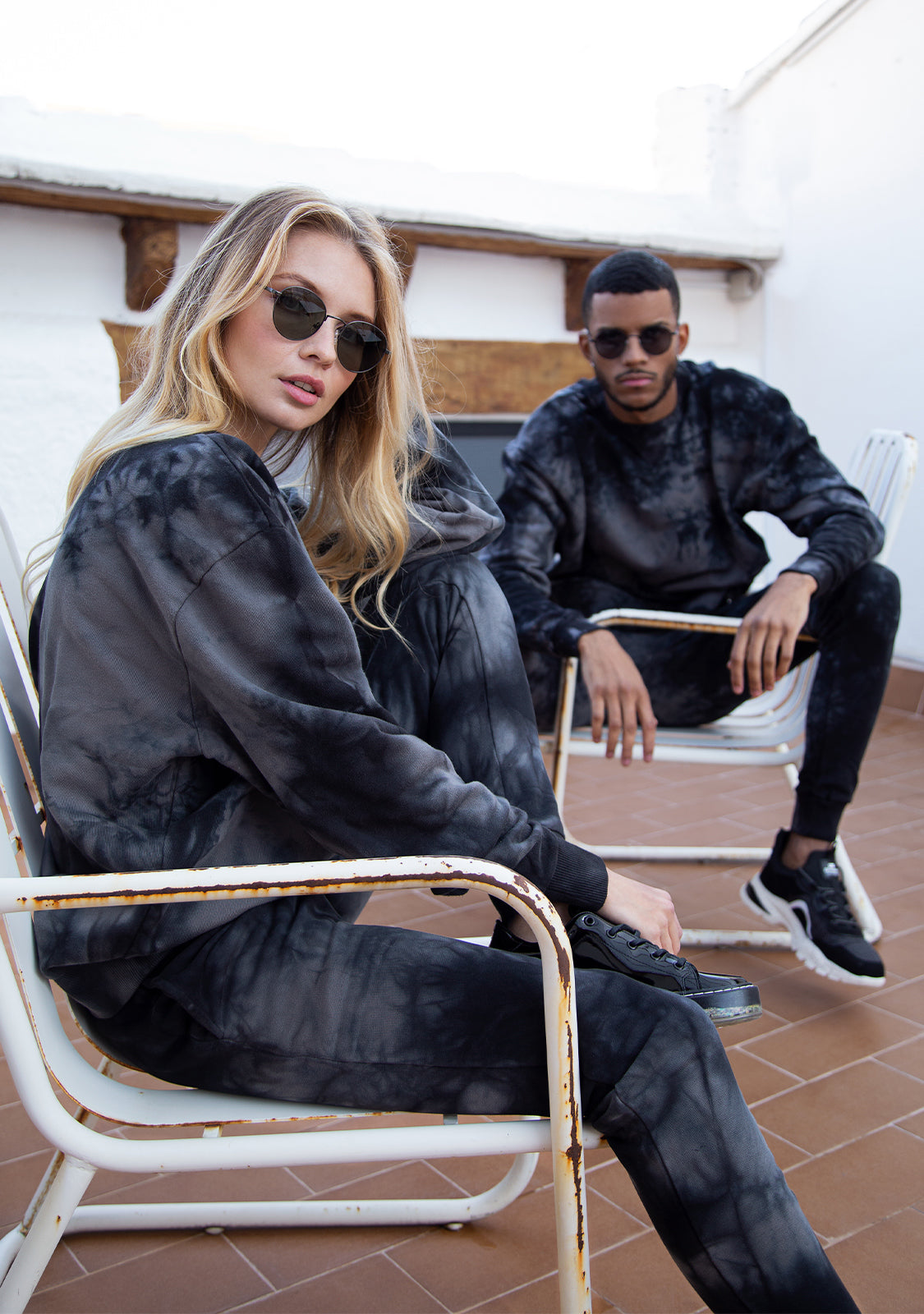 Sweatshirt Oversized D.Franklin Tie Dye Black