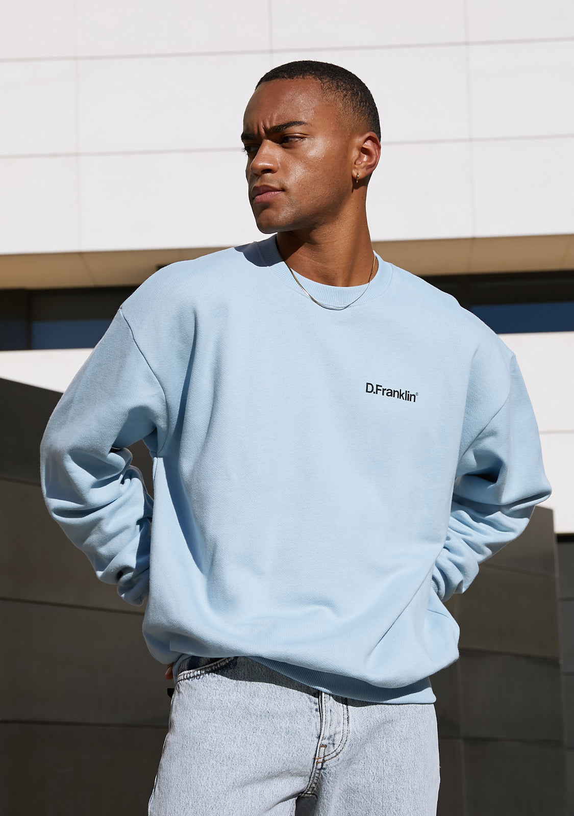 Sweatshirt Oversized D.Franklin Basic Blue