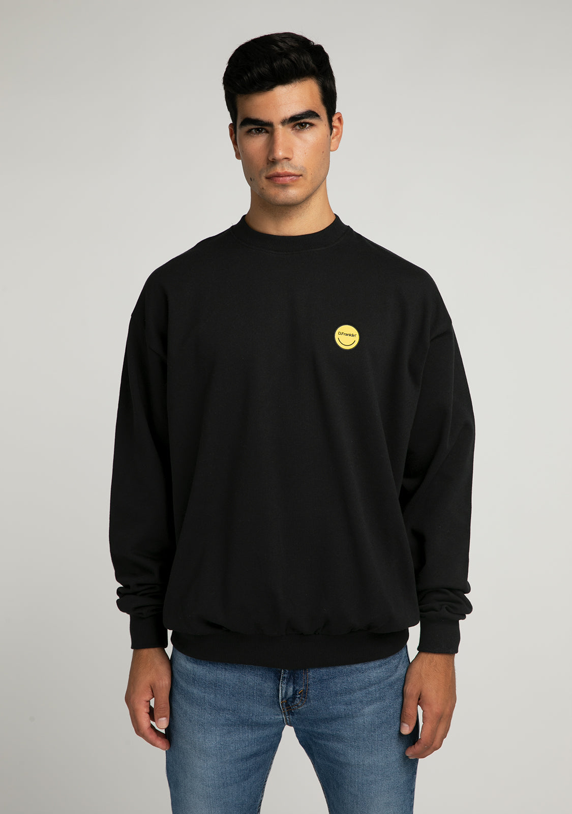Sweatshirt Smiley Black