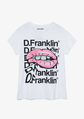 T-Shirt Mouth Female White