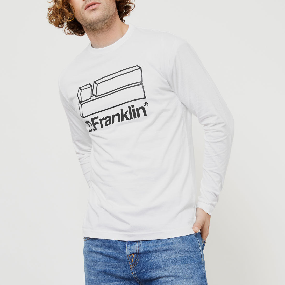 Flag Long Sleeve T-Shirt White