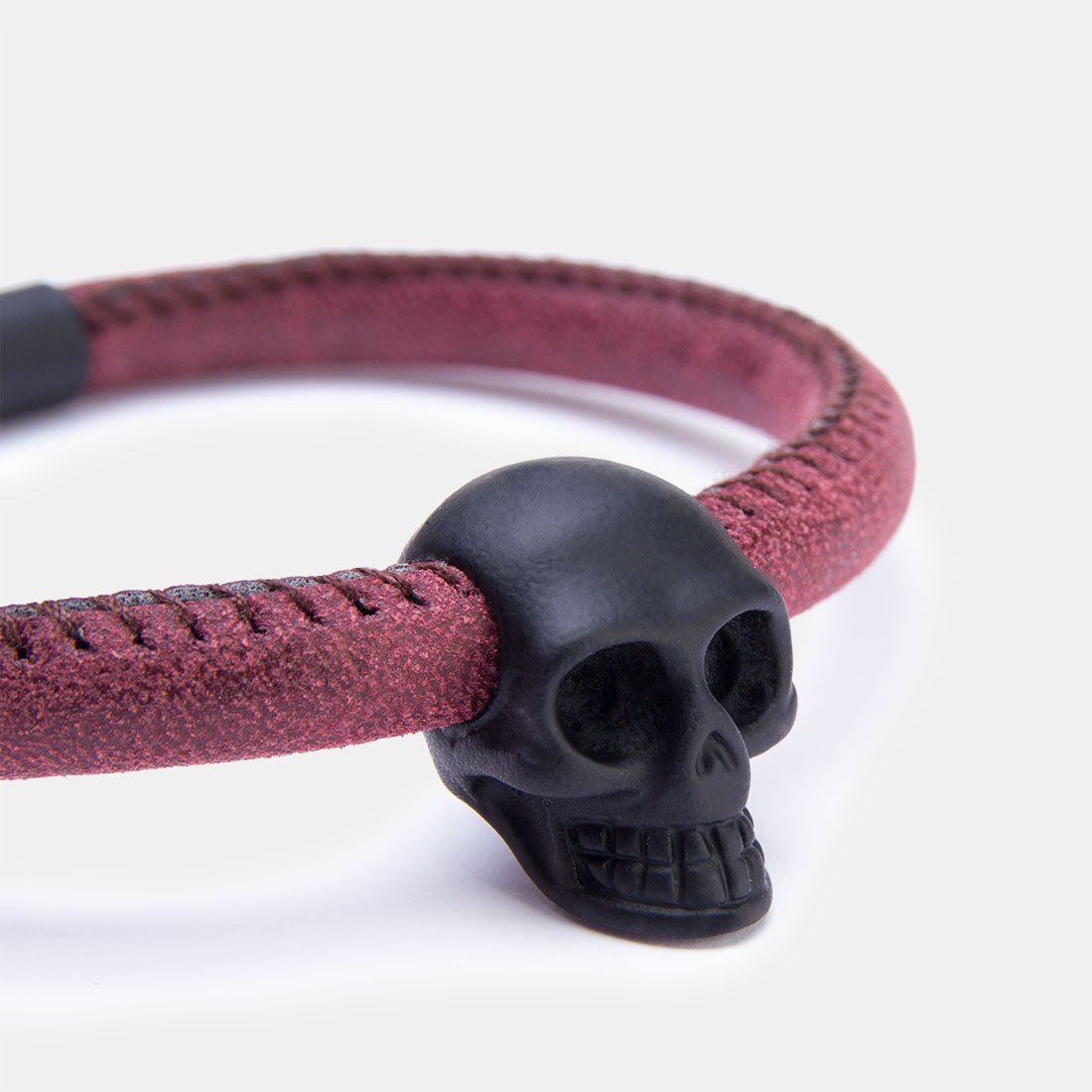 Skull Burgundy Obsidian