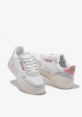 Low Court Basic White / Pink