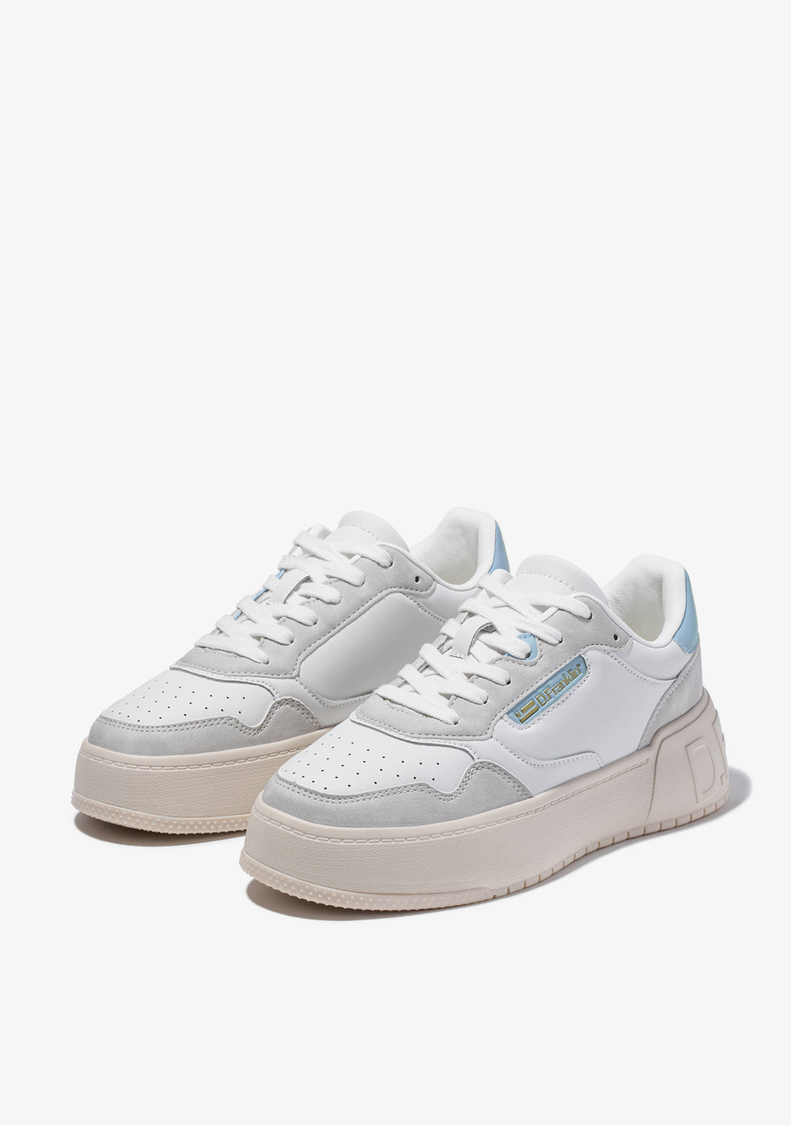 Low Court Basic White / Blue