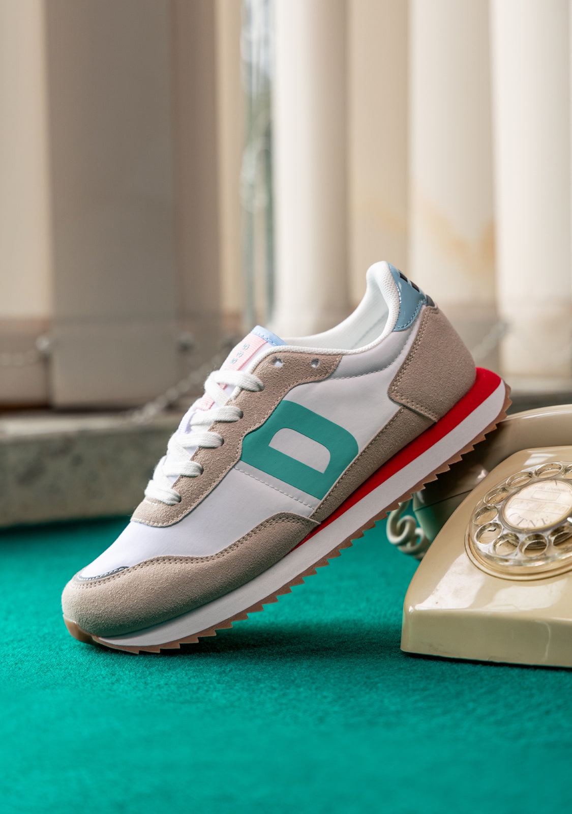 535 Nylon Beige / White
