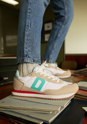 535 Nylon Beige / White