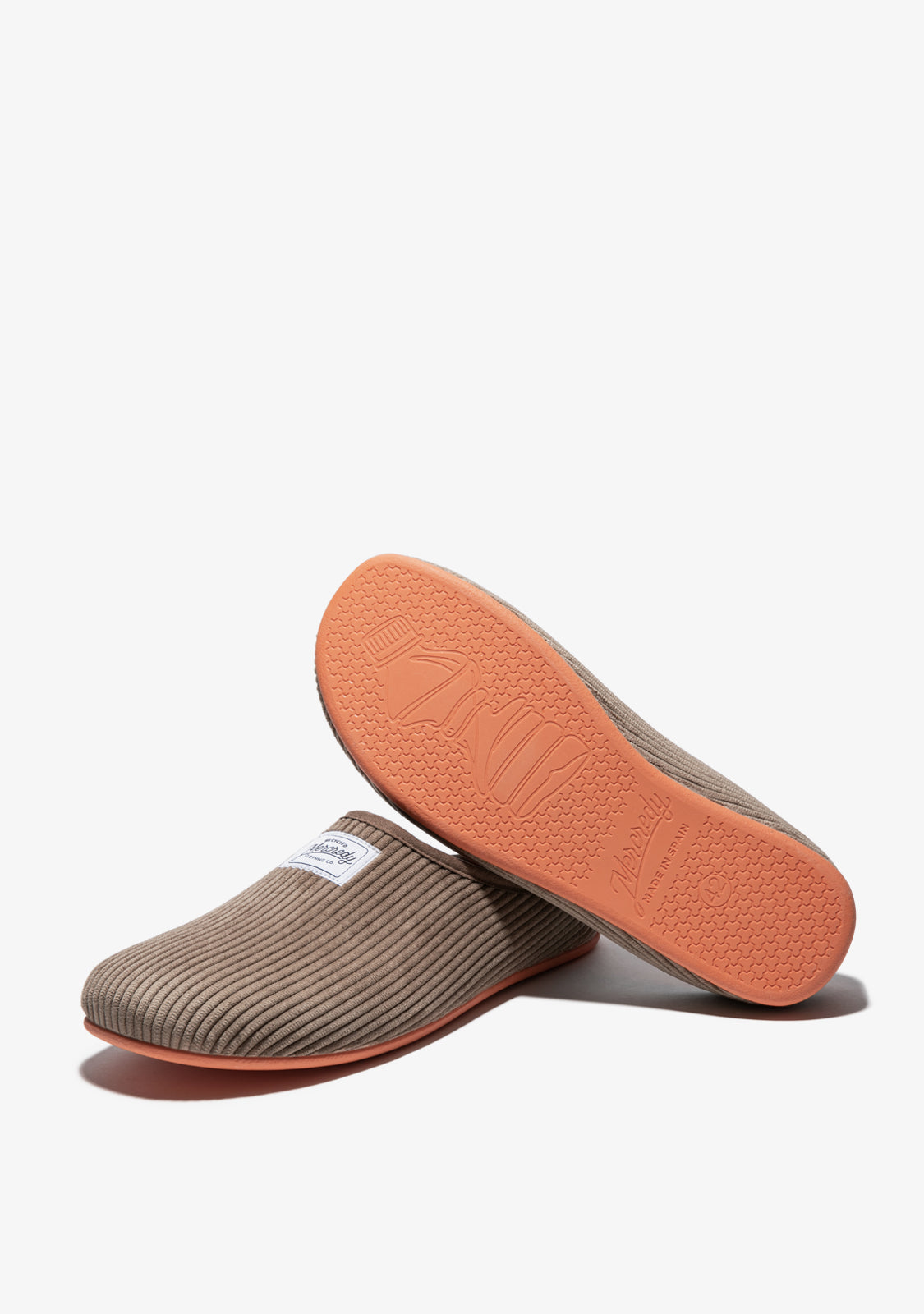 Mercredy Slipper Cord Brown / Orange