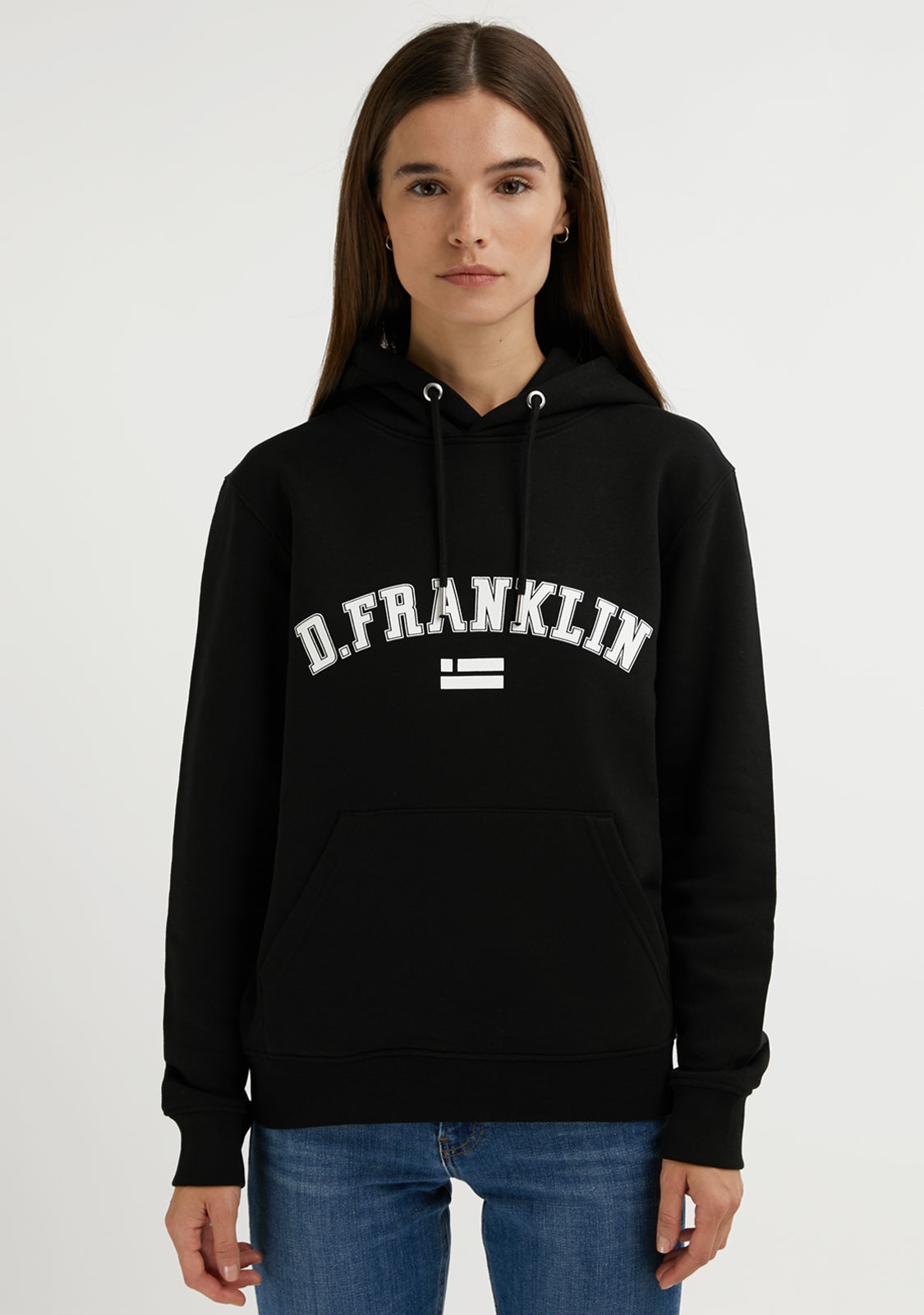 Varsity Hoodie Black White